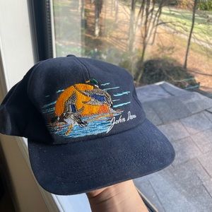 Vintage K-Products duck embroidered snap back John Deere hat